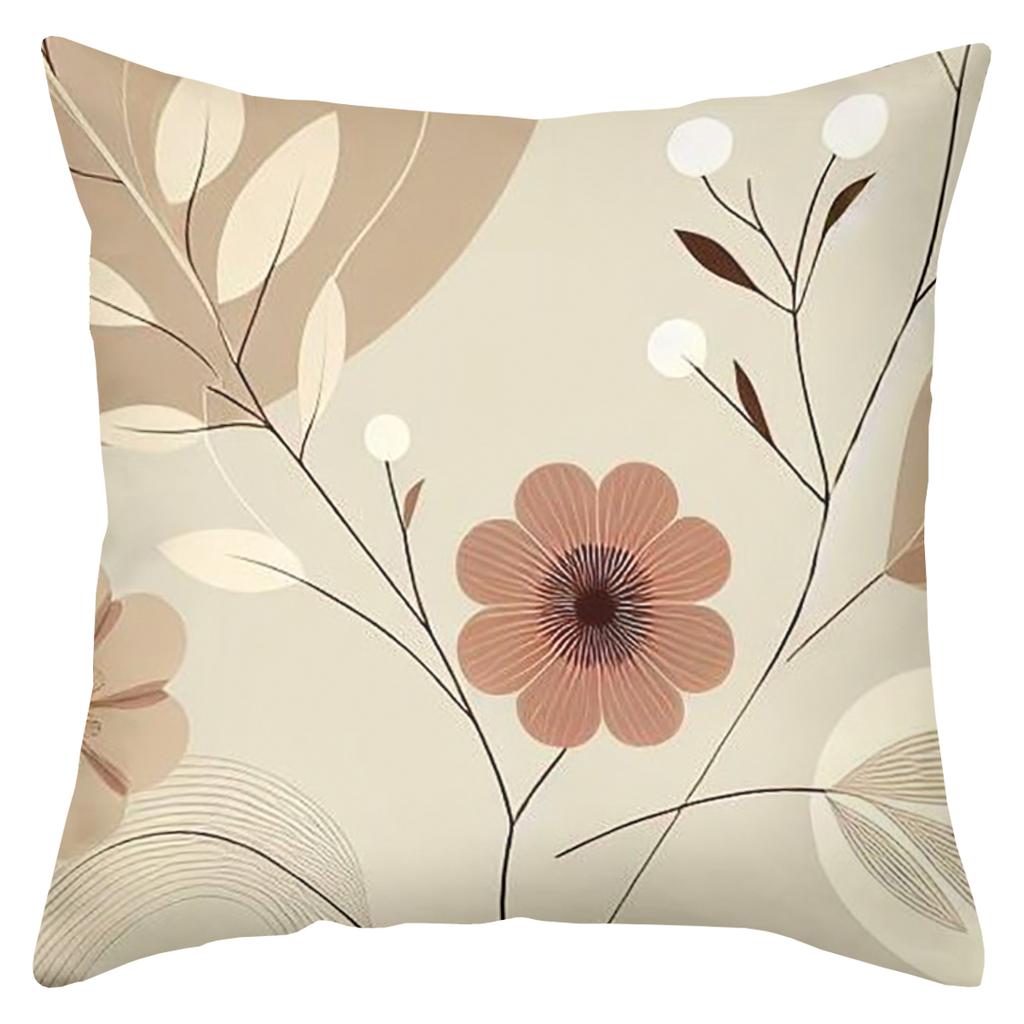 Floral Patterned Throw Pillows For Modern Home Decor Polyester Pillowcase, Sofa Decorative Cushion Cov Headboard Pillow