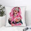 Karol G With Red Hair Bichota Heart Pillowcase Double-Sided Printed Polyester Cushion Cover Decor Pillow Case Cover Home Zipper