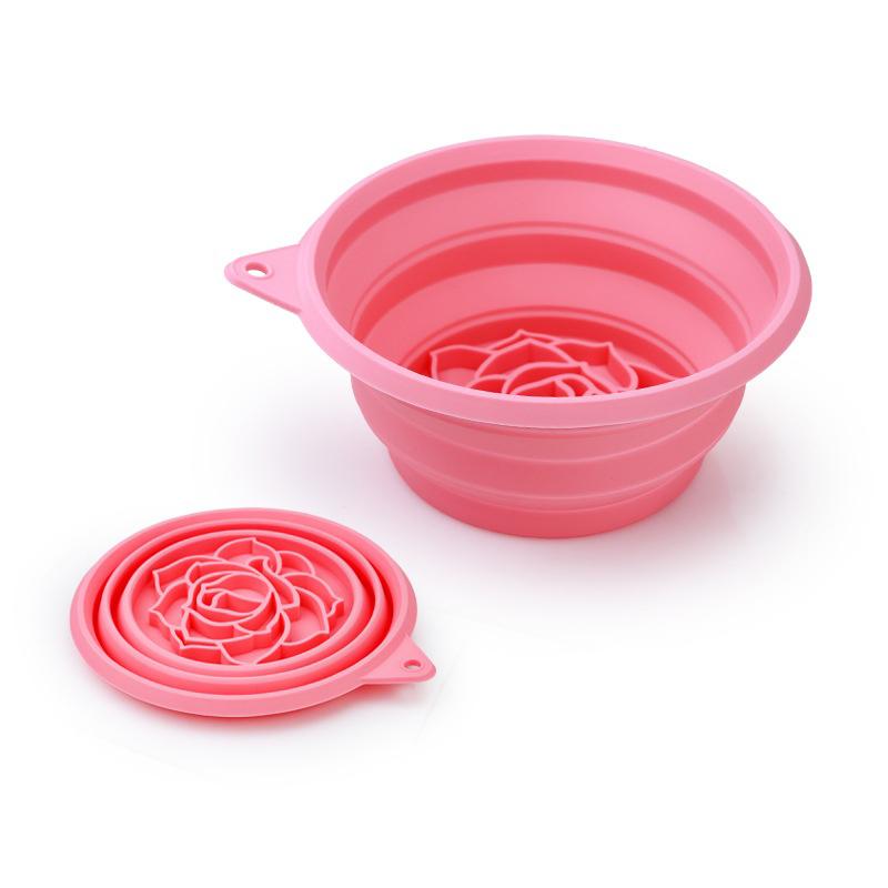 

Silicone Foldable Face Ice Bath Bowl For Facial Plunge Dipping Skin Care Tool Home Travel Beauty Essential Multi Purpose Nursing рожевий