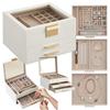 Chest Container Jewelry Box Casket with Compartments and 2 Drawers