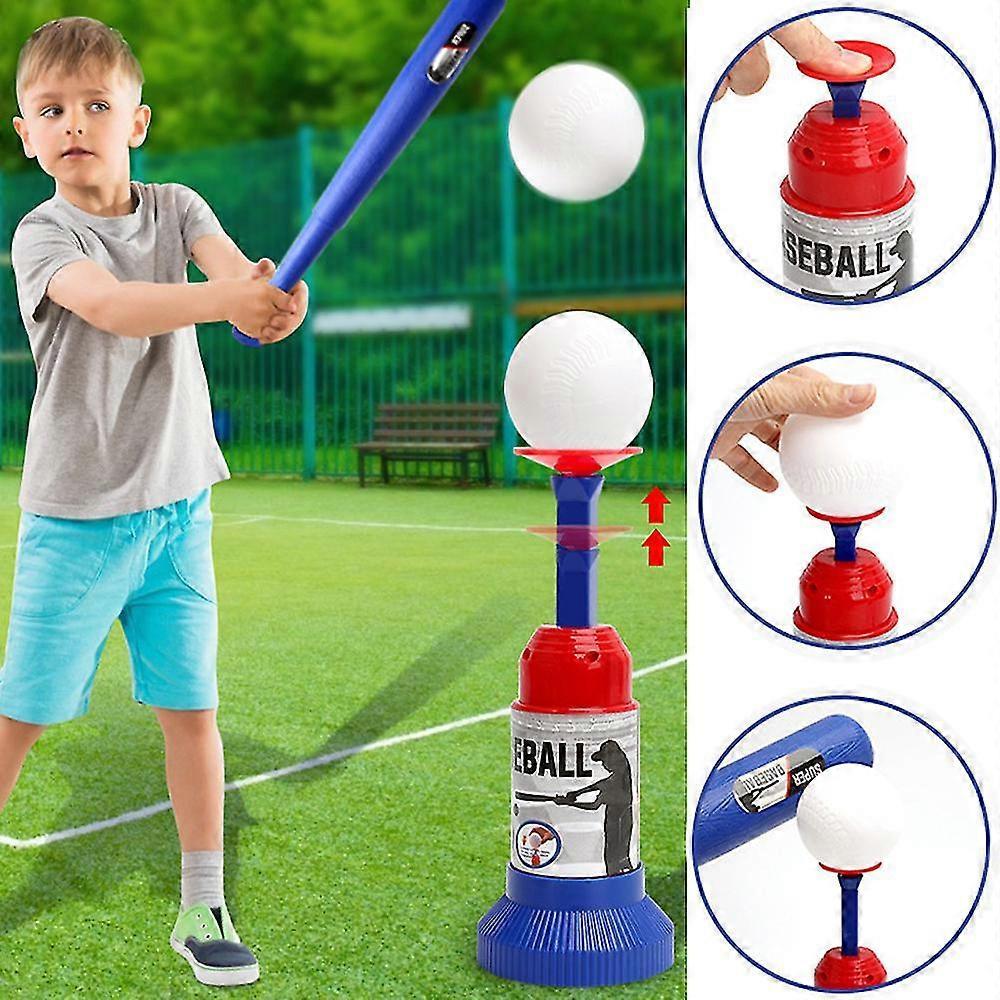 Machine de Lancer Automatique de Baseball pour Enfants Jouet d'Extérieur Intérieur Sport de Loisir Interactif Parent-Enfant Ensemble de Baseball