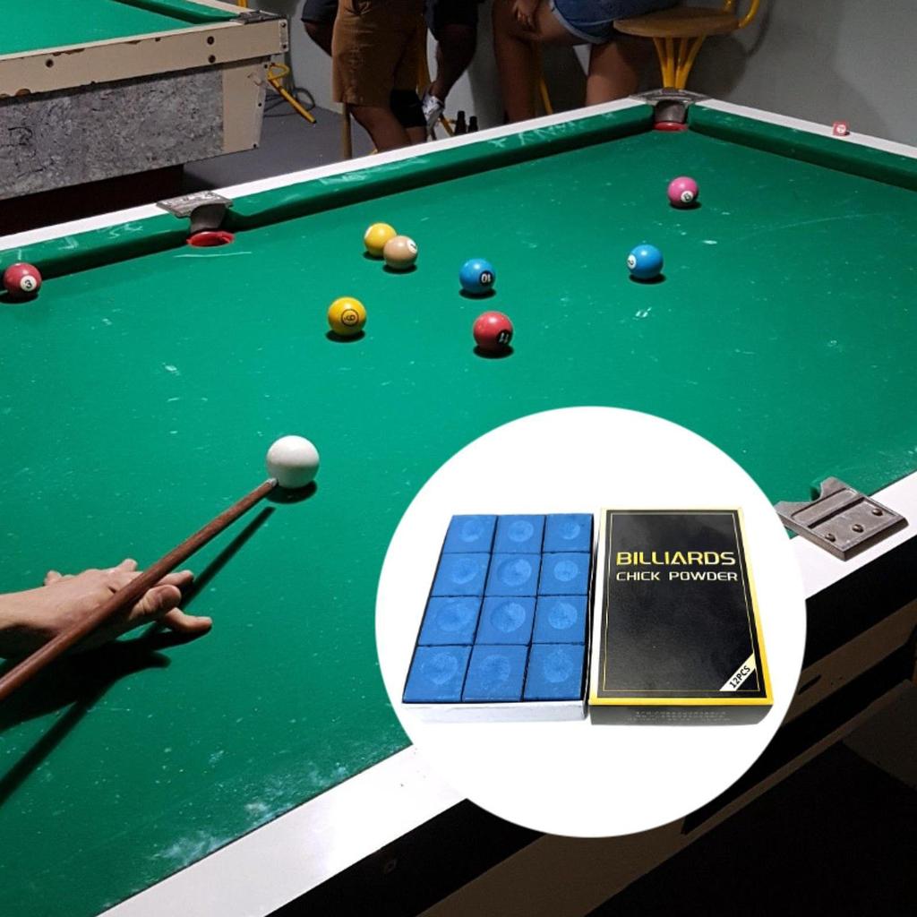 12 Stück Poolbillardkreiden, Billardstock Tischzubehör