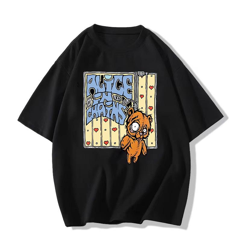 

2025 Женская хлопковая футболка больших размеров с прямым плечом и коротким рукавом - Новая летняя модель свободного кроя XL чёрный