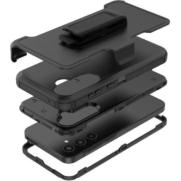 Compatible with Samsung Galaxy A35 Case, with Belt Clip Holster Heavy Duty Rugged Shockproof Full Body Protection Kickstand Cover for Samsung Galaxy