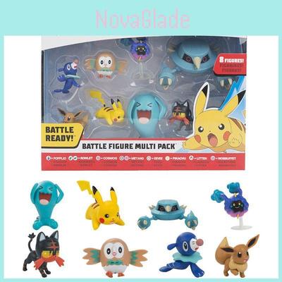 8pcs Set Pokemon Battle Figure Multi Pack Featuring Adorable Pikachu Eevee And Wobbuffet Toys For Collectors And Fans