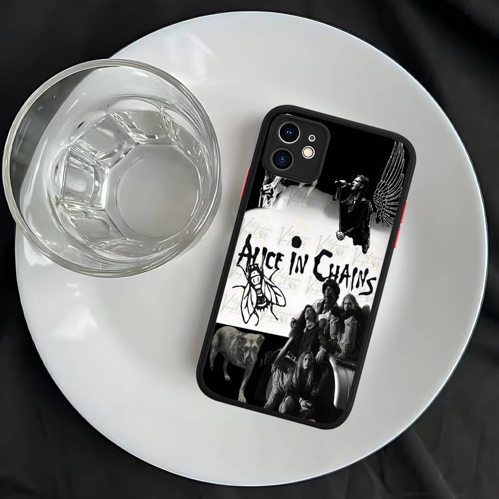 A-Alice I-In C-Chains Matte Transparent Phone Cover For iPhone Case 16 15 14 13 12 11 Pro Max X XS Max Plus