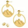 Gold Earrings With Tatra Mountains Zakopane Polish Tatra Mountains 925 Sterling Silver