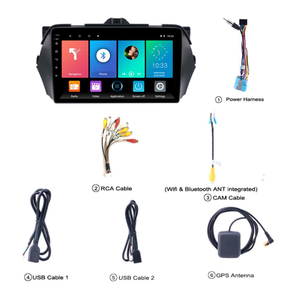 Auto Radio Stereo Für Suzuki Alivio Ciaz 2014-2019 9 Zoll 2 Din Android Auto Carplay Navigation GPS Auto multimedia-Player