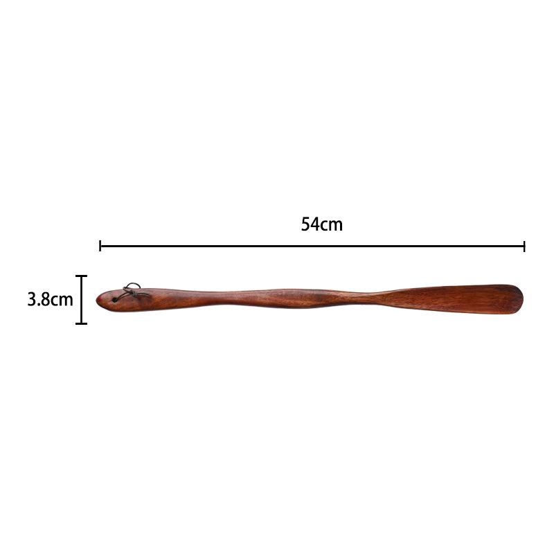 Wooden Long-Handle Shoe Horn for Pregnant Women and Elderly