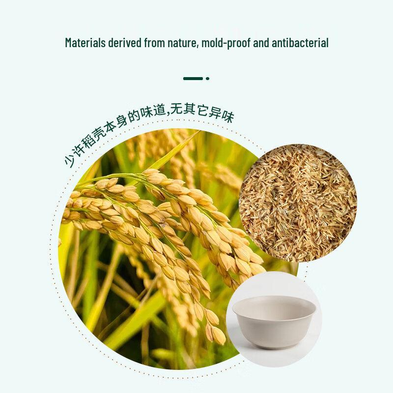 Eco-Friendly Rice Husk Disposable Tableware Set