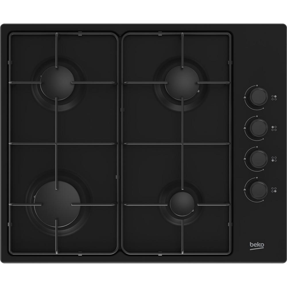 Beko HIBG64120SB Serie - Inbouw gaskookplaat - 4 Branders - Wokbrander - Zwart