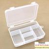 Transparent 5-Grid Compartment Plastic Storage Box with Lid for Mobile Accessories and Jewelry