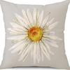 Spring and Summer Pillowcase Bedroom Living Room Sofa Pillowcase Linen Floral Decoration Pillow Cushion
