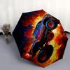 Monster Truck Themen-Reiseregenschirm mit 8 Speichen, Automatisches Öffnen und Schließen, Tragbares faltbares Design, Kompakter und stilvoller Schirm geeignet für