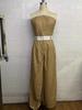 2024 Women's Summer One-Shoulder Striped Jumpsuit with High-Waisted Wide-Leg Pants