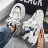 Spring and summer new mesh breathable dad shoes non-slip soft sole inner height increase thick sole high top casual sports shoes
