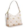 Coach Borsa a spalla Laurel 31 con stampa floreale e hardware in pelle pebble, grande, da donna, bianca CAL43-IMCAH