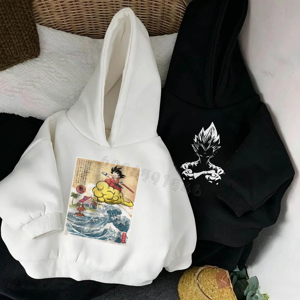 Best-selling Children's Fashionable Hooded Sweatshirt - Boy and Girl Goku Pattern Series - Breathable and Cute Outfit