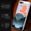 Mountain Landscape Case For Samsung Z Flip 8 7 6 5 Hybrid 3in1 Leather Skin Plating Frame Hard Folding Phone Cover For Galaxy Z Flip8 Flip7 Flip6