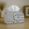 1pc Minimalist Modern Graphic Party Tissue Box with Music Note Sheet, Multi-Functional Fabric Tissue Box, Outdoor Party Supplies, Home Daily Desktop T