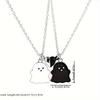Set of 2 Black And White Ghost Necklaces