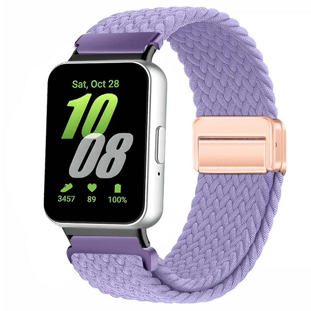 Magnetic Sport for Samsung Galaxy Fit 3 Watch Braided Strap Watchband for Samsung Galaxy Fit 3 Band Accessories Replacement