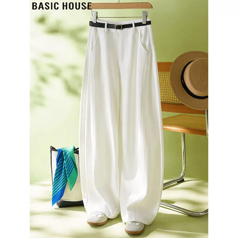 Basic House Women s Tencel Straight Wide-Leg Jeans XL