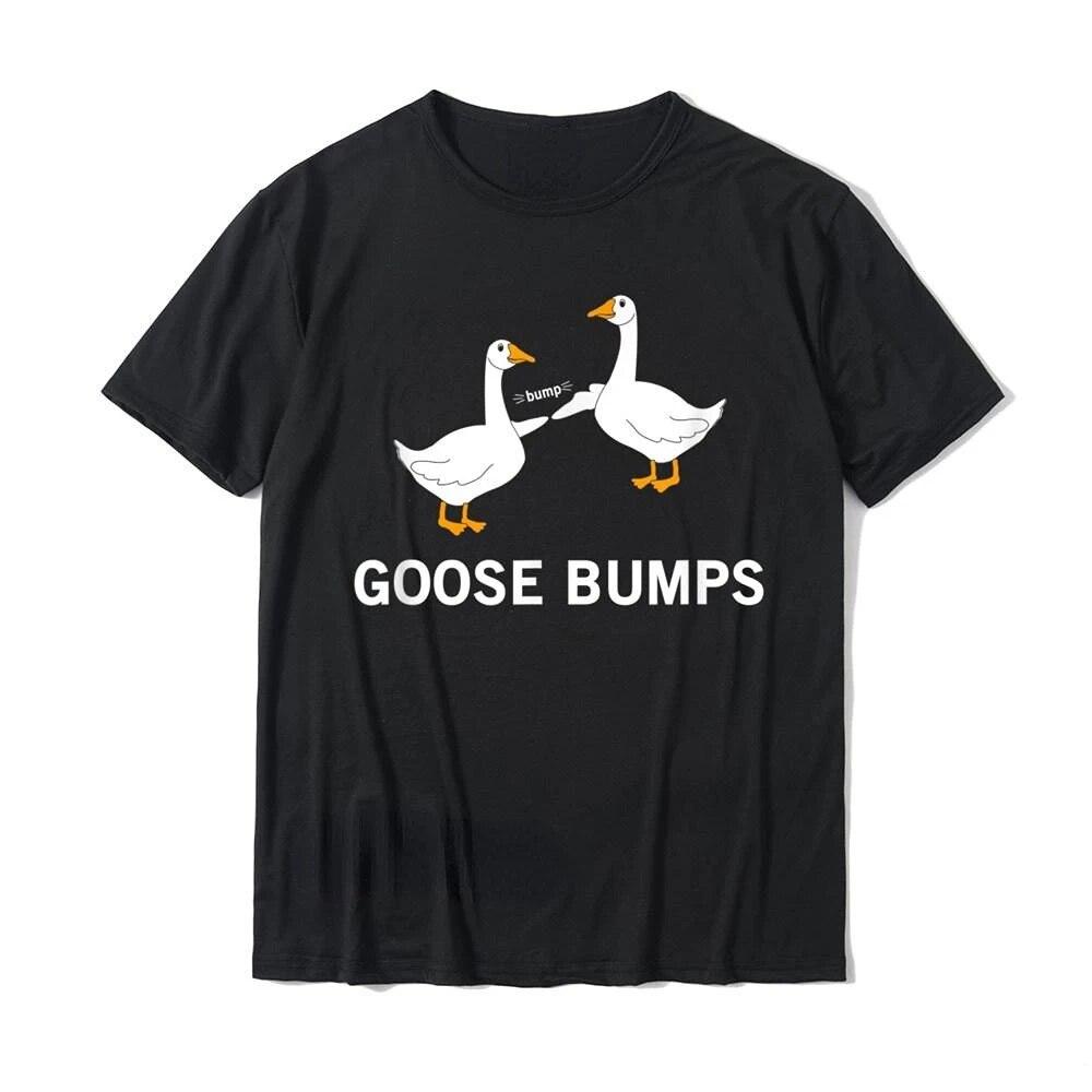 Футболка Kawaii Goose, забавная футболка с мурашками, футболка Silly Goose, женские повседневные топы унисекс, футболка большого размера, рубашки на заказ L