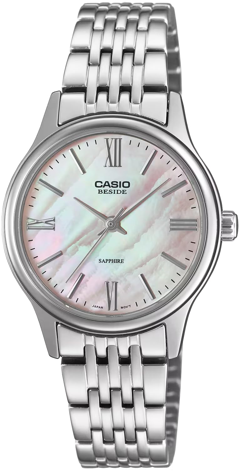 CASIO BESIDE Кварцевые Сапфировое Стекло Нержавеющая Сталь Розовый Международная Модель [Casio] Женские Часы, Стекло, BLS-100DS-4AV, Ремешок, Перламутровый Циферблат,