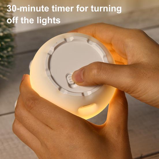 Snowman Tap Light Cute Christmas Lamp Rechargeable Silicone Touch Bedside Light Snowman Mood Lighting for Christmas Tree