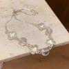 Elegantes weißes Kristallglas-Perlenarmband für Damen: Einfacher, Frischer, Vielseitiger, Hochwertiger Schmuck