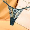 Perizoma da Donna Lavorazione a Maglia Trasparente Applicazione Asciugatura Rapida Vita Bassa Regolabile Rete Ricamo Floreale Mutandine da Donna per Luna di Miele