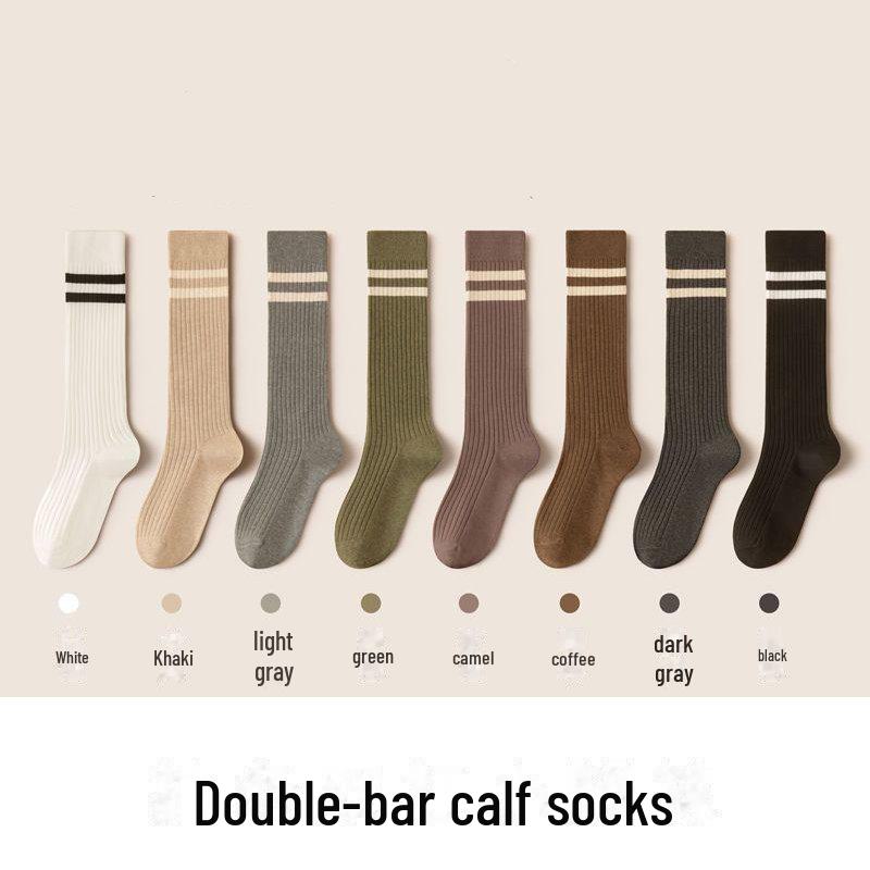 

Женские японские носки JK Slim Calf Socks - Черные гольфы для весны и осени One Size верблюд