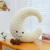 Moon Face Sun Plush Pillow With Soft Pp Cotton For Living Room Decor
