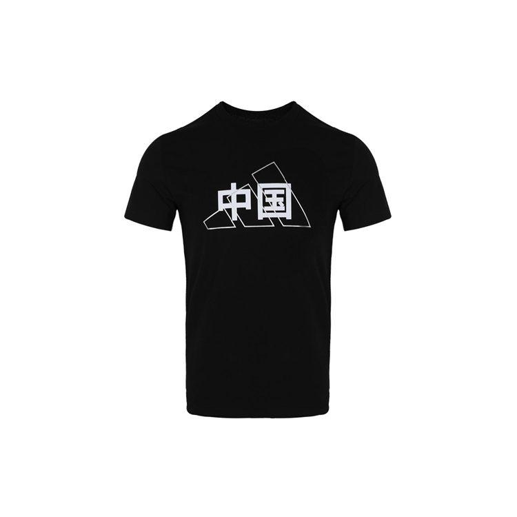 adidas T Shirts Men's Black Crew Neck Moderate Straight Fit GL5635