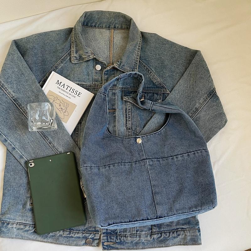 Classic Denim Hobo Bag – Stylish & Durable Shoulder Tote for Women, Perfect for Everyday Use