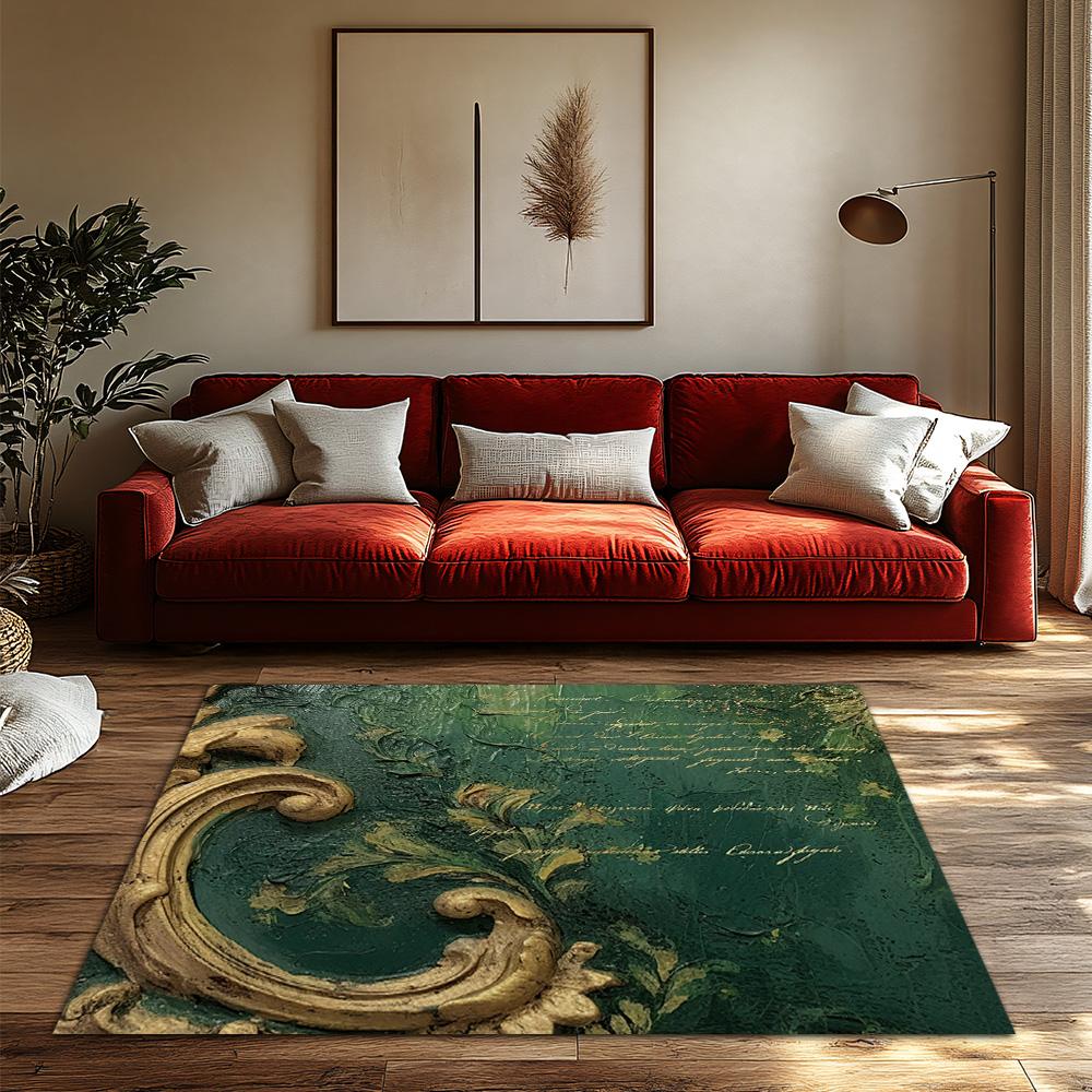 Elegant Persian Carpet Patterned Doormat Indoor Outdoor Entryway Rug Washable Floor Mat Home Decor Area Rug Antique Style Vintag