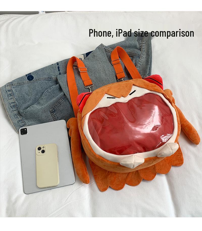 Hatsune Miku Cartoon Plush Toy Backpack - Japanese Style Transparent Ita Bag