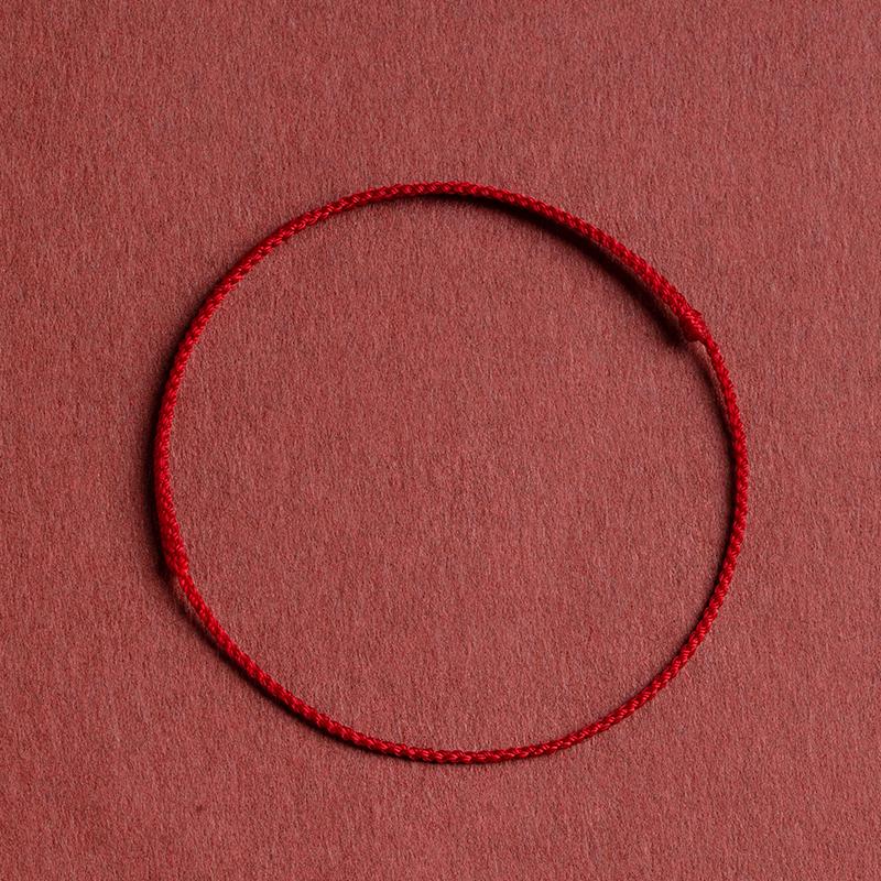 Женский браслет Красная нить на удачу, Плетеный узел Ваджра, Подарок на год Змеи.