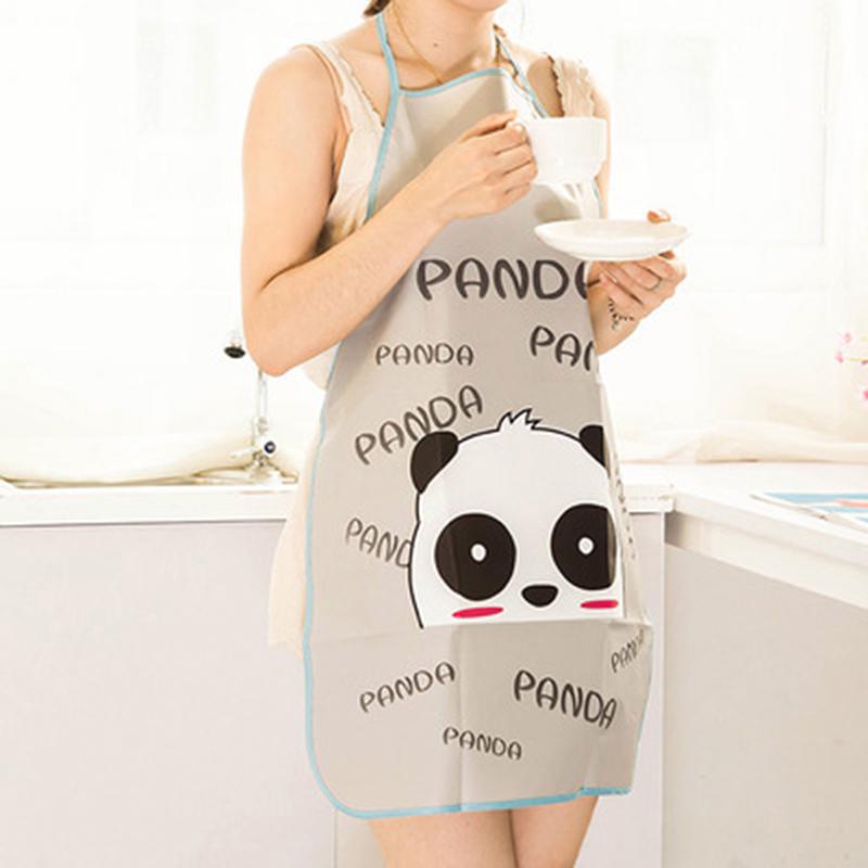 Home Women Waterproof Cute Cartoon Kitchen Restaurant Cooking Bib Apron Aprons