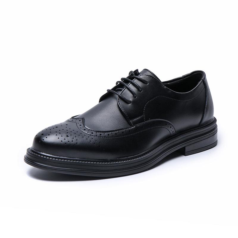 

Кожаные туфли мужские Brock British Casual Business Dress Inner Height Increase Wedding Shoes Men s Shoes 85138-J 38 чёрный