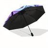 1pc Sun Moon Decor Automatic Opening/closing Umbrella with Auto Open/Close, Windproof, Foldable Sunshade, Perfect Gift for Friends, Durable