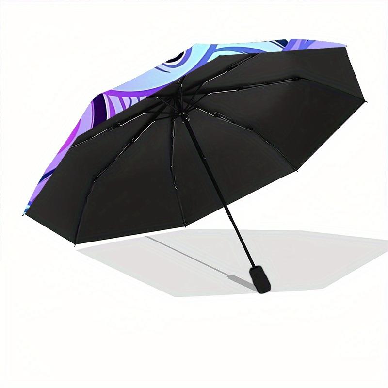 1pc Sun Moon Decor Automatic Opening/closing Umbrella with Auto Open/Close, Windproof, Foldable Sunshade, Perfect Gift for Friends, Durable
