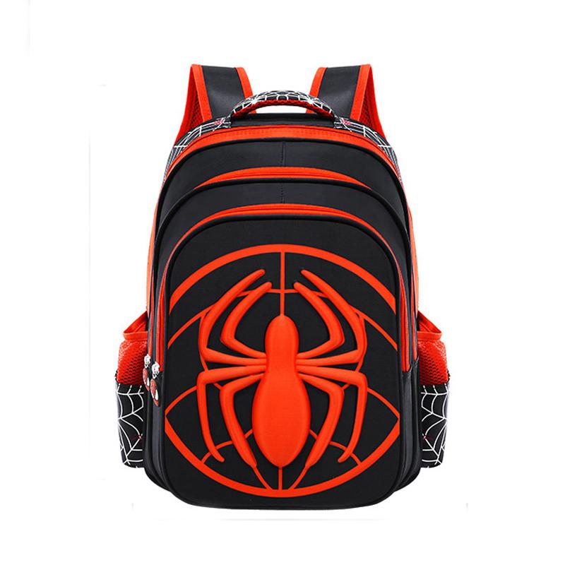 3D Three-dimensional Cartoon Spider Children's Shoulder Bag Teen Boy Girl Schoolbag Pencil Case 2Pcs Set Kid Backpack Waterproof