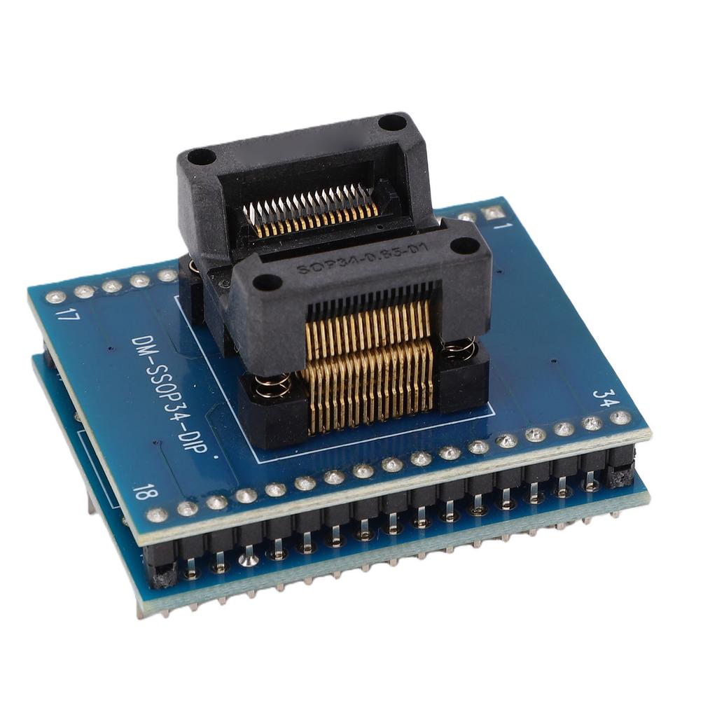 SSOP34 To DIP34 IC Programmer Adapter Test Socket Pitch 0.65mm Support for SSOP28 SSOP24 SSOP20 SSOP16 SSOP14