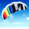 Flying Kite Beautiful Tear-resistant 1.4M Rainbow Dual Line Rainbow Power Kites for Entertainment