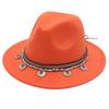 Flowing Beads Imitation Gemstone Tibetan Style Top Hat Jazz Dance Men'S And Women'S Big Eaves Hat