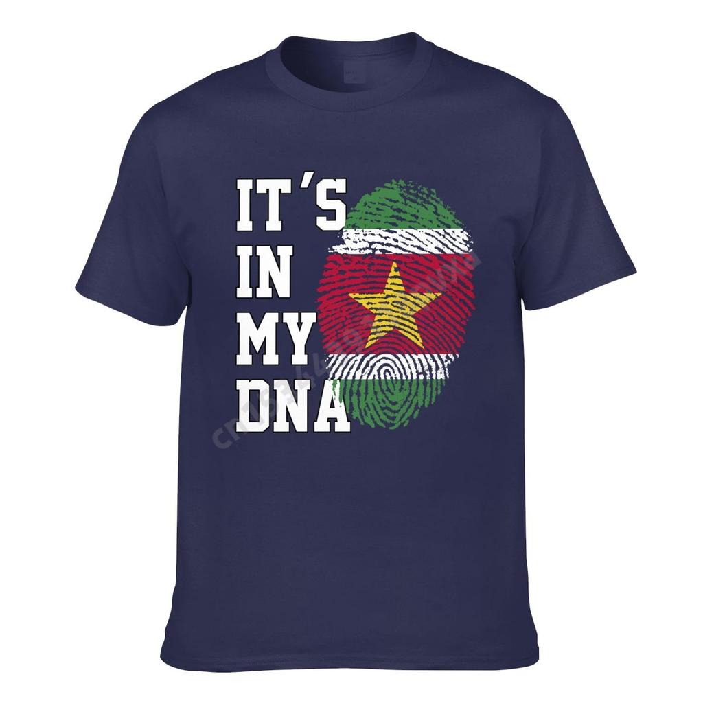 Suriname Flag Surinames Country Map ITS IN MY DNA Men Women Tshirt Boys Tees T Shirt Hip Hop Tshirts XS5XL 100 Cotton