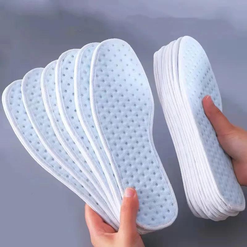 Bamboo Charcoal Deodorant Insoles Mesh Breathable Absorb-Sweat Shoe Pads Woman Men Shock Absorbing Soft Insole Shoe Accessories