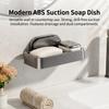 Suction Cup Soap Dish Wall Mounted Bathroom Storage Organizer No Drilling Required